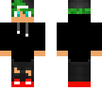 green haired person