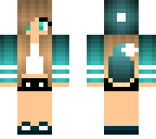 cyan wolf with tail