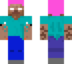 herobrine with pink hair