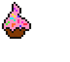 pixel ice cream with sprinkles