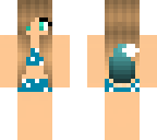 cyan wolf in swim suit