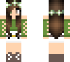 girl green skin flower crown brown hair personal 