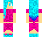 pink dress blue hair girl