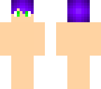 purple hair green eyes skin base