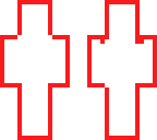 red outline