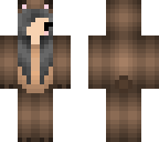 black hair bear chibi
