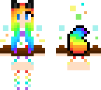 cute rainbow candy fox girl edited