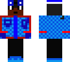 blue red