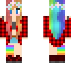 lgbtq rainbow flannel girl