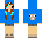 chibi blue sheep girl