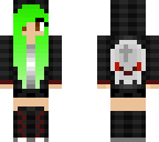 emo green ombre girl