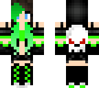 emo rebel green ombre girl