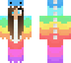 rainbow dinosaur girl