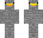 stone duck with faces