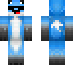 blue fox with glasses derp