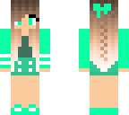 mint green girl