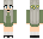 sexy green girl with grey hair
