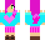 pink heart girl