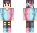 half pink half blue guy