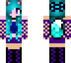 howling purple and blue moon wolf girl