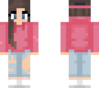 girl with highlighter pink coat