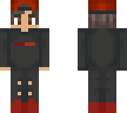 guy in black with red hat