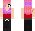 me with pink hair in gym