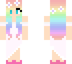 rainbow hair girl with dress
