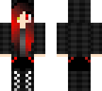 black end red girl