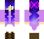 cute outfit purple hair girl