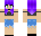 cute purple hair girl