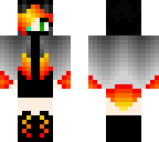 fire wolf girl orange