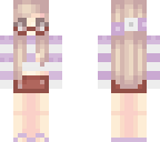white and magenta girl with red glasses and shorts