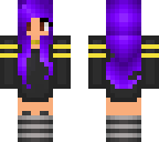 edit of purple haired girl