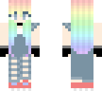 rainbow hair overalls