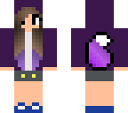 shy purple wolf girl