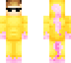 uni onesie with pink hands