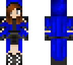 blue hooded cloaked girl