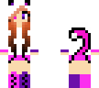 purple and pink cat girl