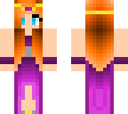 purple princess with red hair