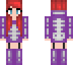 cute neon purple monster redhead