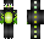 black lizard with green flames