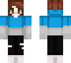 blue hoodie girl