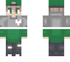 guy in gray top with green and hat