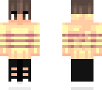 yellow and orange and pink stripe hoodie guy