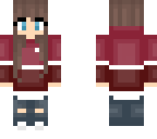 girl in dark red wine outfit