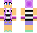 casual purple hair girl