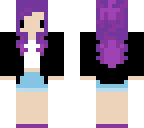 adorable purple hair girl