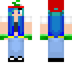 blue haired female ash