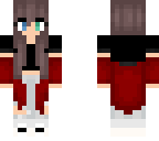 cute girl with black shirt and red coat